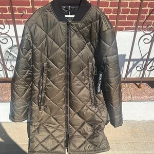 IRO Quilted Khaki Puffer Coat